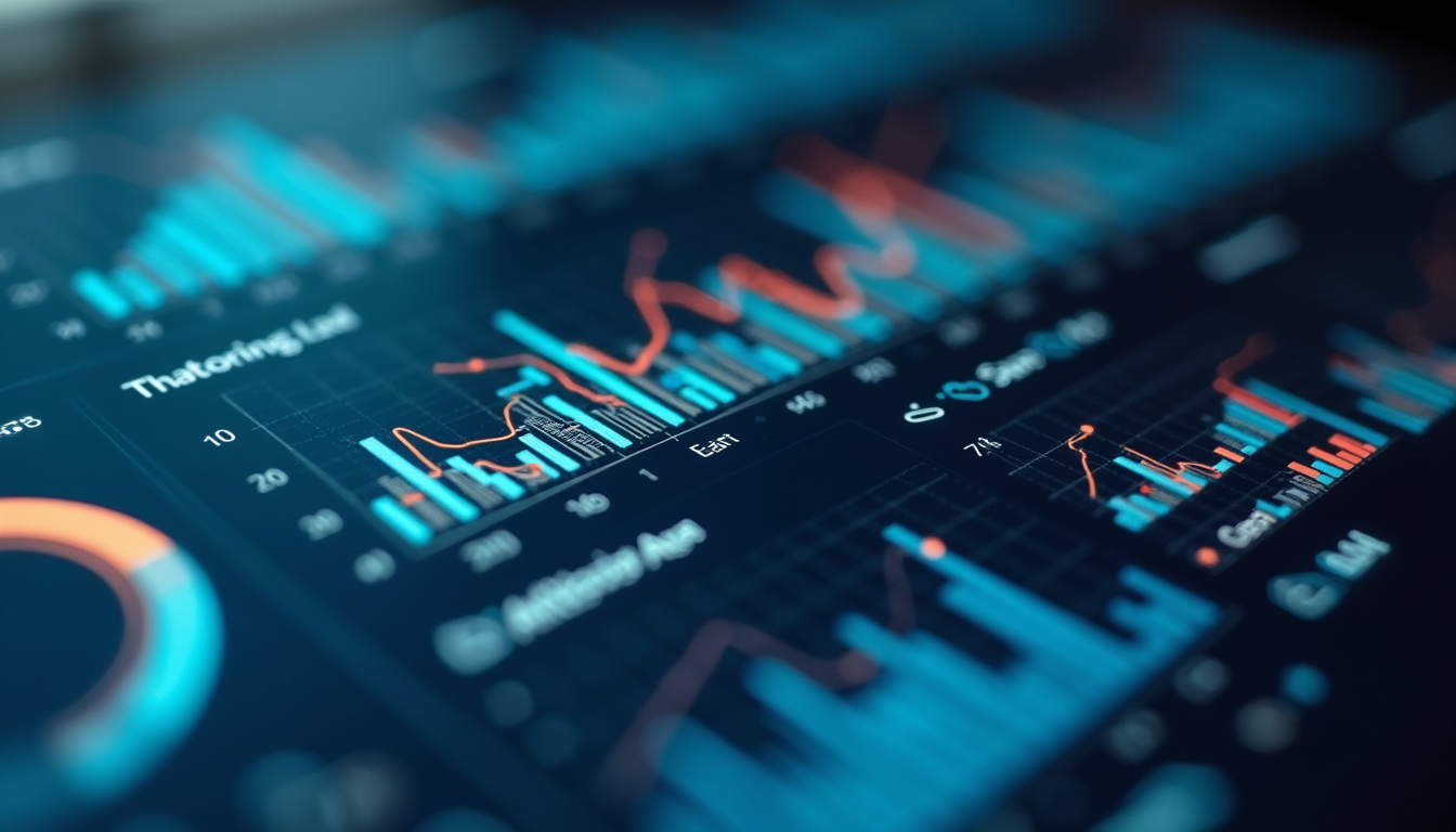 Marketing dashboard showing key performance indicators